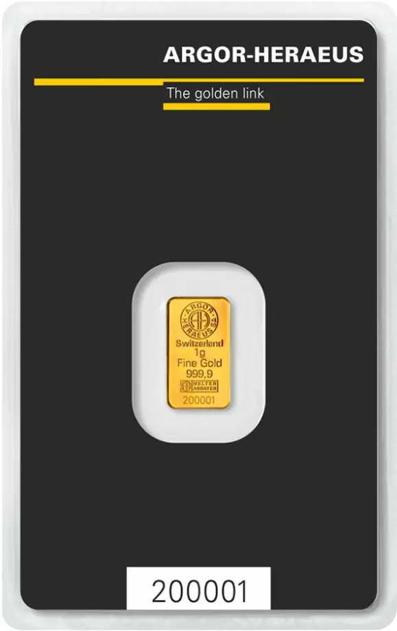 1g Gold Bar | Argor-Heraeus