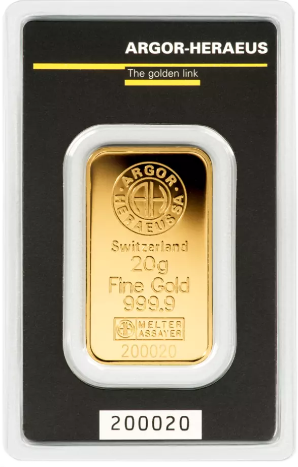 20g Gold Bar | Argor-Heraeus