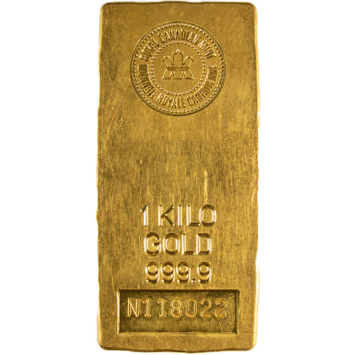 1 Kilo Royal Canadian Mint Cast Gold Bar