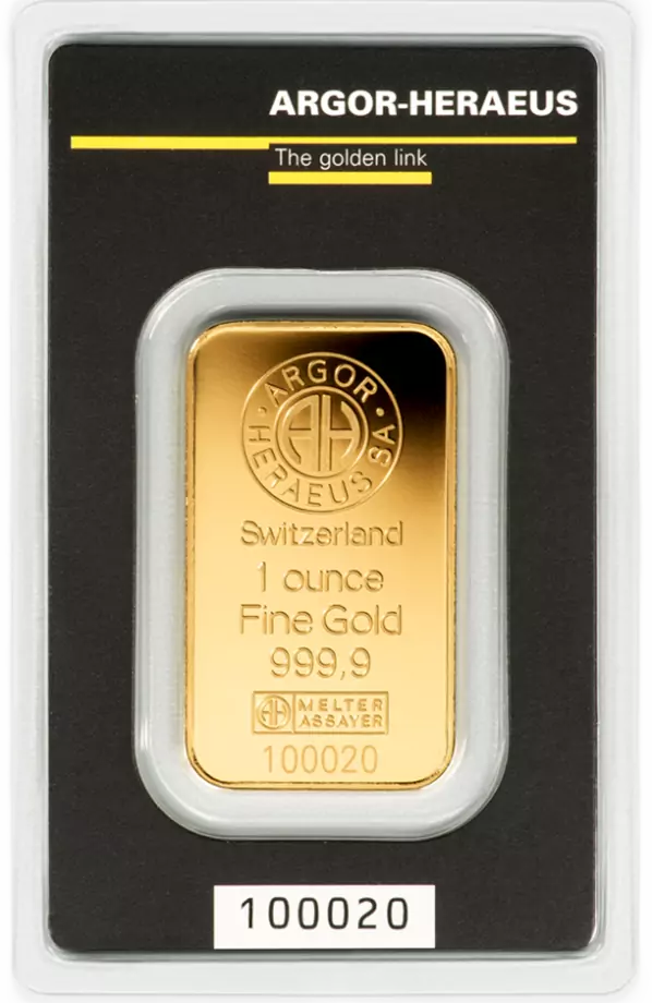 1 oz Gold Bar | Argor-Heraeus