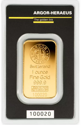 1 oz Gold Bar | Argor-Heraeus