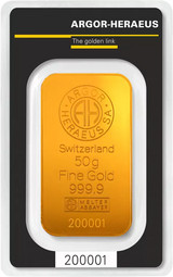 50g Gold Bar | Argor-Heraeus | Minted